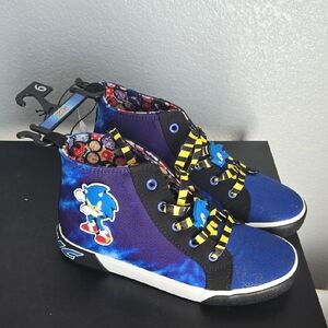 Kids High-Top Sneakers - Blue and Black